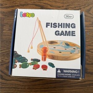 Magnetic Wooden Fishing Game Toy for Toddlers, Alphabet Fish Catching